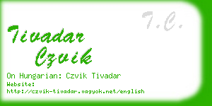 tivadar czvik business card